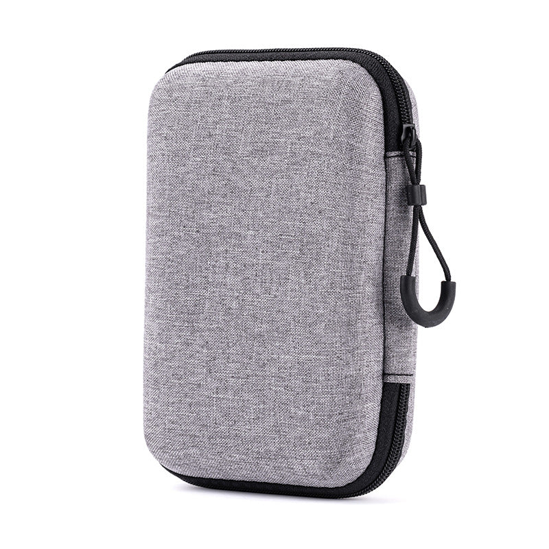 Snowflake Cloth EVA Headphone Bag, Power Bank Hard Drive Bag, Dragon Cloth Earphone Storage Box, Pressure-Resistant Zipper Bag