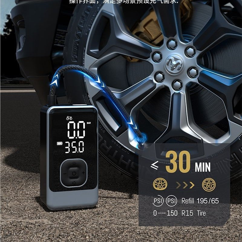 Cross-border on-board inflatable pump, on-board wireless inflatable pump, portable inflatable pump for car, electric car tire pump
