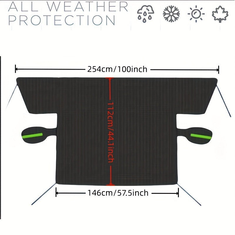 Cross-border best-selling car snow shield, winter snow and frost protection, half-cover car cover, front windshield, sun protection, magnetic snow shield