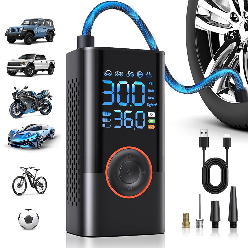Cross-border portable air pump, mini bike, electric tire, pump, handheld, charging, dual-purpose car inflatable