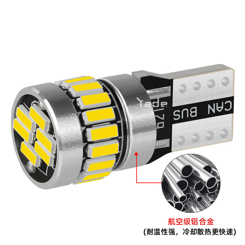 Car LED Position Light T10 Decoding W5W Canbus Cabin Light License Plate Light 4014 24SMD Bulb W5W