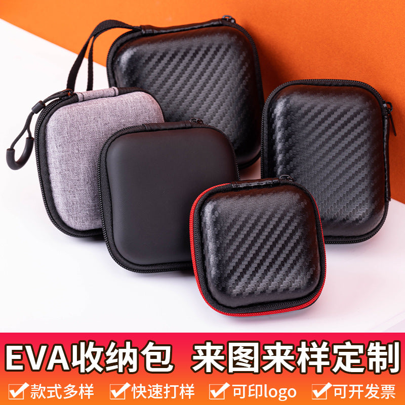 EVA storage bag, headphone case, 3C digital power bank packaging, zipper bag, portable and shockproof