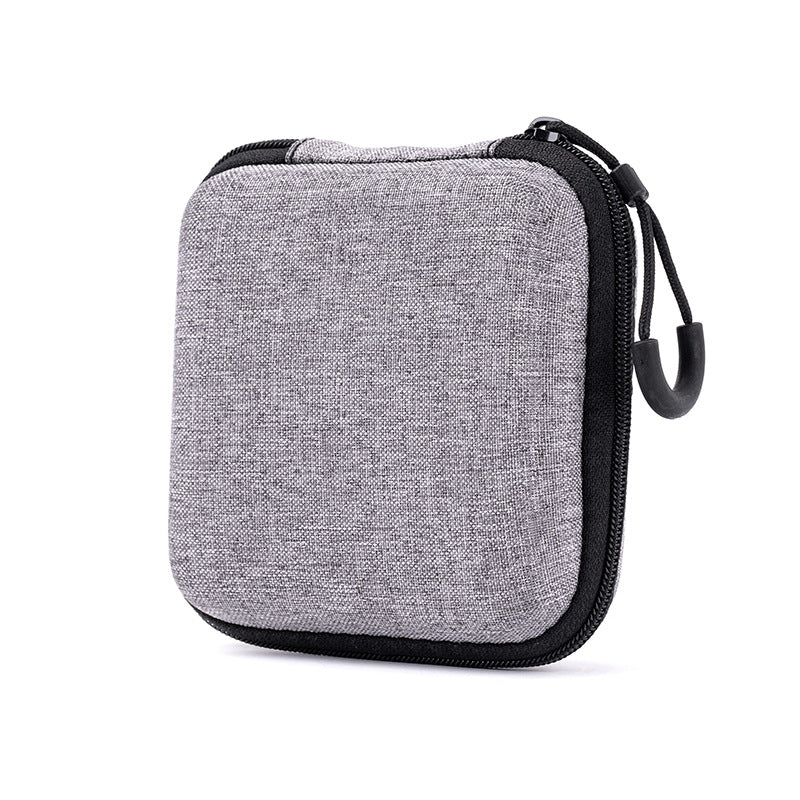 Snowflake Cloth EVA Headphone Bag, Power Bank Hard Drive Bag, Dragon Cloth Earphone Storage Box, Pressure-Resistant Zipper Bag