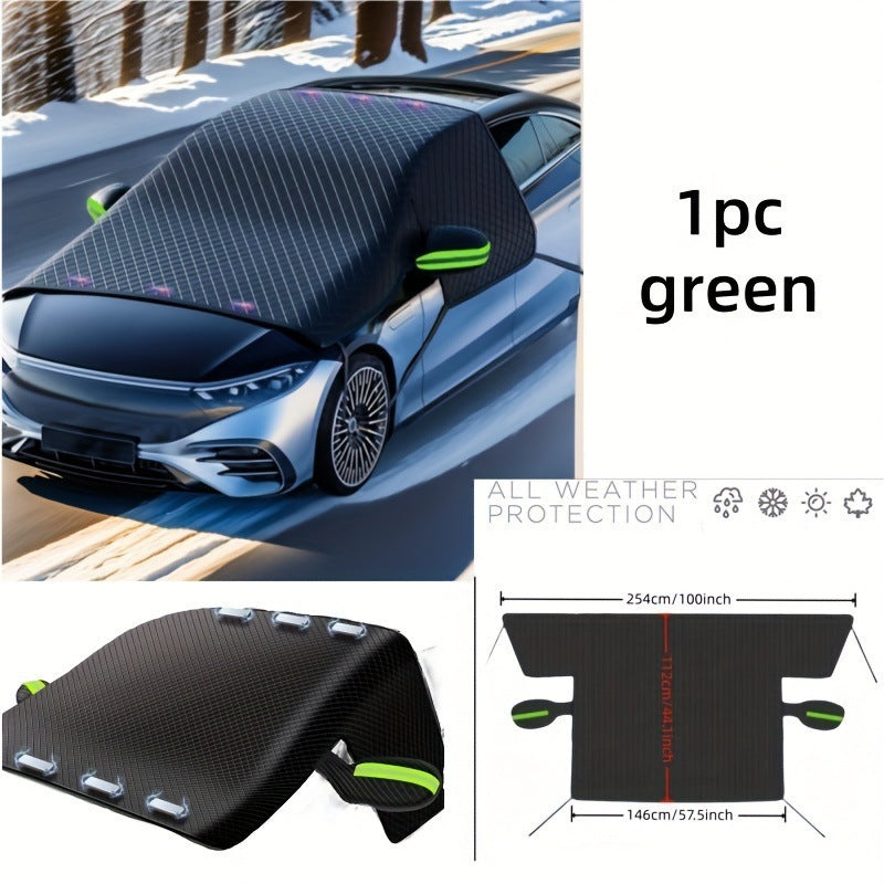 Cross-border best-selling car snow shield, winter snow and frost protection, half-cover car cover, front windshield, sun protection, magnetic snow shield