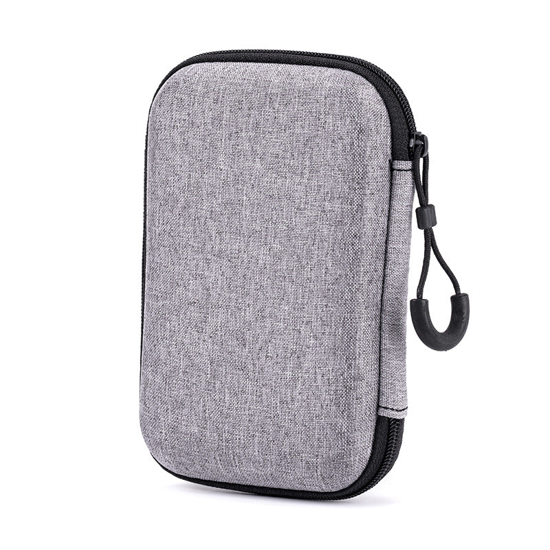 Snowflake Cloth EVA Headphone Bag, Power Bank Hard Drive Bag, Dragon Cloth Earphone Storage Box, Pressure-Resistant Zipper Bag