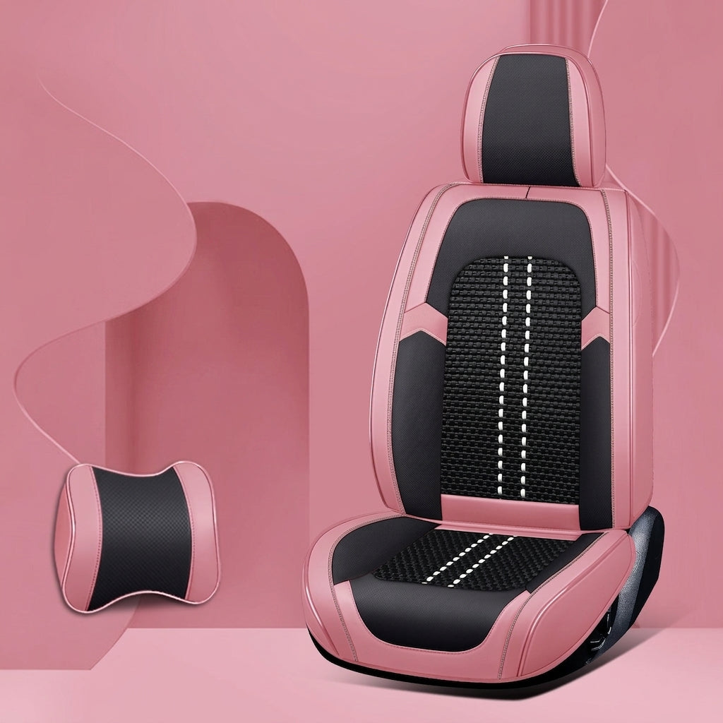 New fully surroundable car seat set, Napa leather car seat cushion, five-seat leather ice silk car seat cushion, universal split type