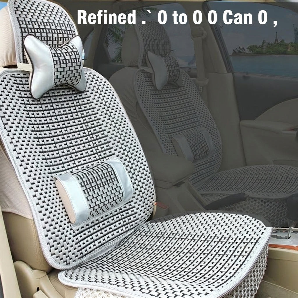 Car seat cushion all-season universal ice silk summer seat cushion full enveloping seat cover car interior seat cushion five seat cover cushion