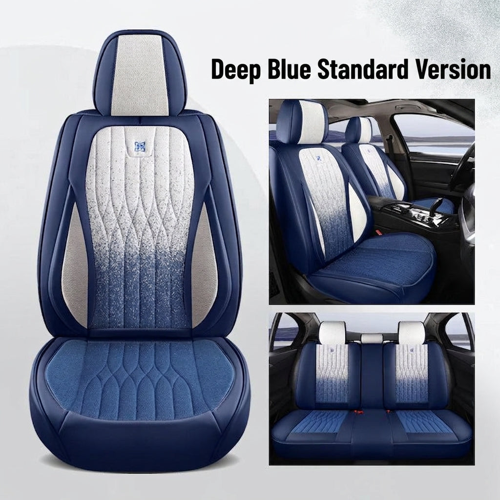 Car seat cushion linen fabric art all-inclusive all-season universal goddess seat cushion 2026 new model interior breathable seat cover wholesale