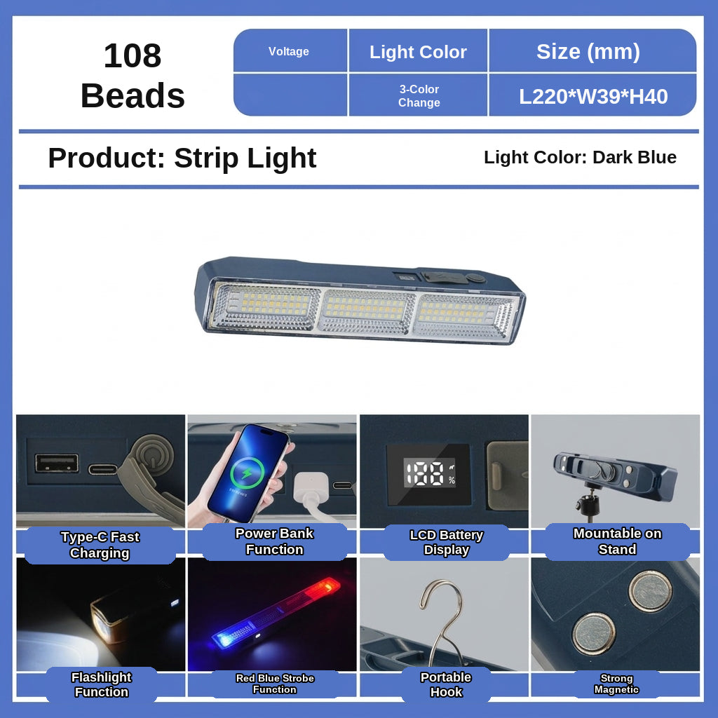 LED Camping Light Tube, Waterproof Tent Lamp
