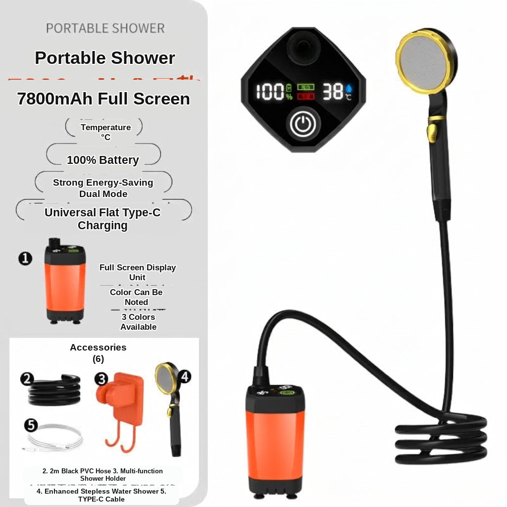 Portable Shower - Rechargeable Battery Powered