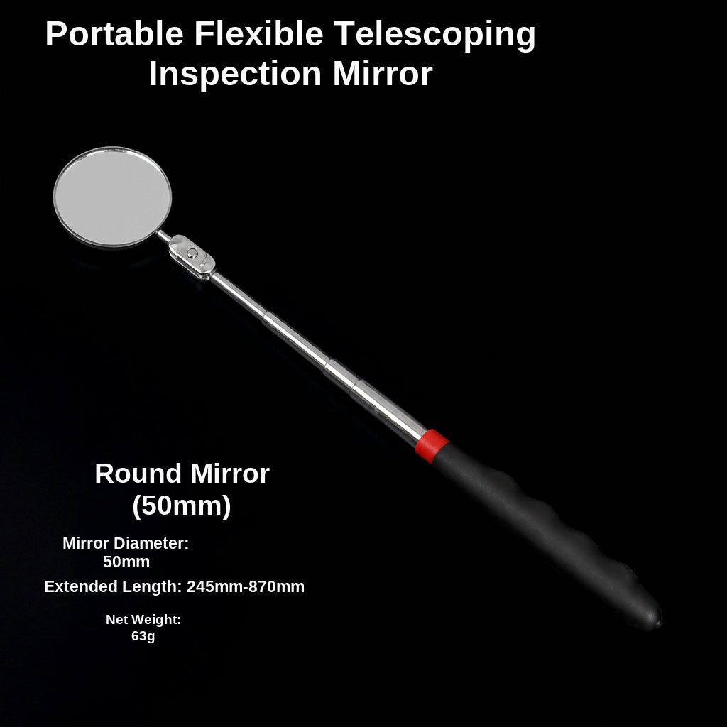 Universal telescopic folding inspection mirror, car bottom inspection mirror, chassis mirror, pipe endoscope, and automotive chassis mirror