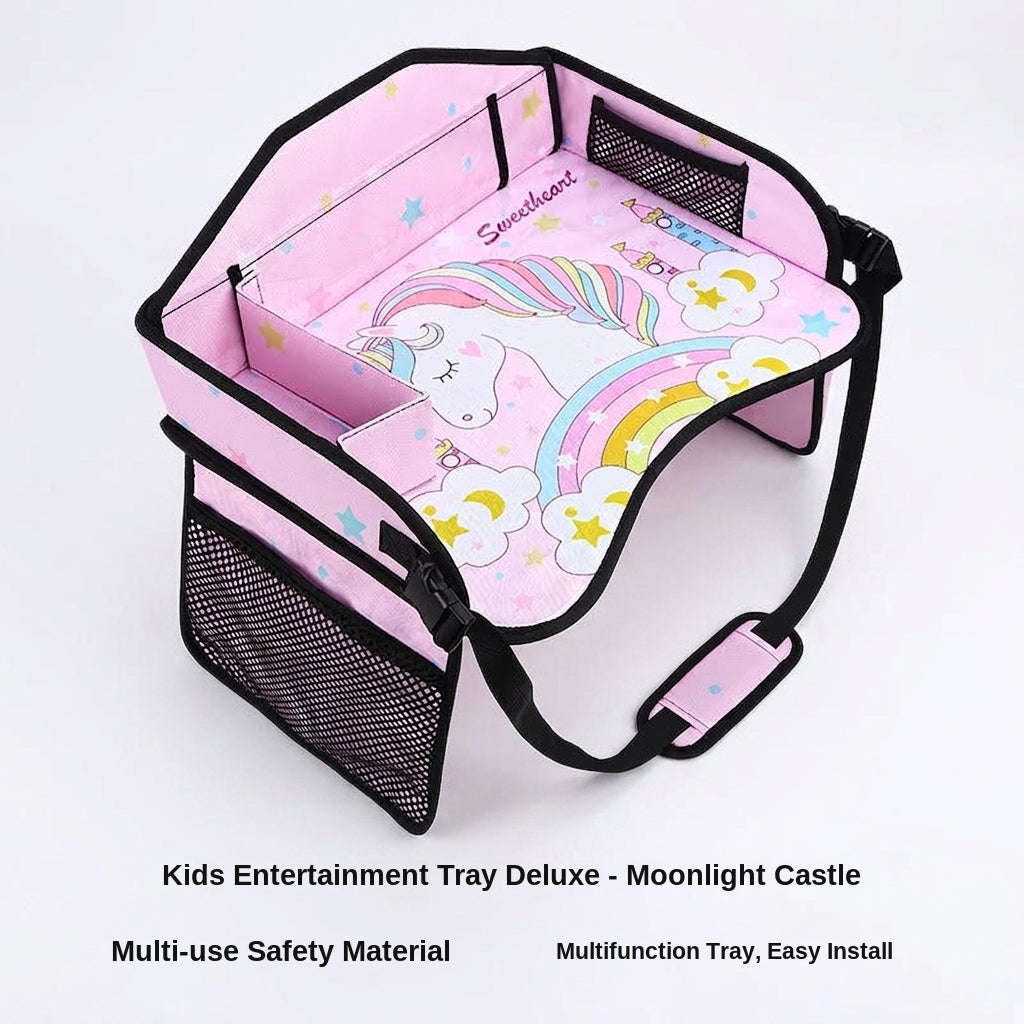 Cross-border car mini table, children's travel tray, car rear seat soothing tool, safety seat folding table