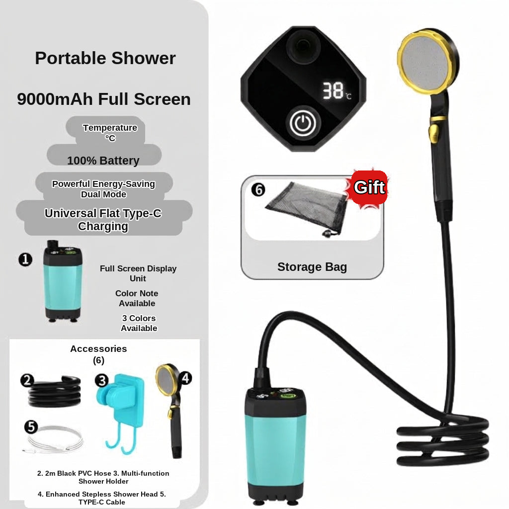 Portable Shower - Rechargeable Battery Powered