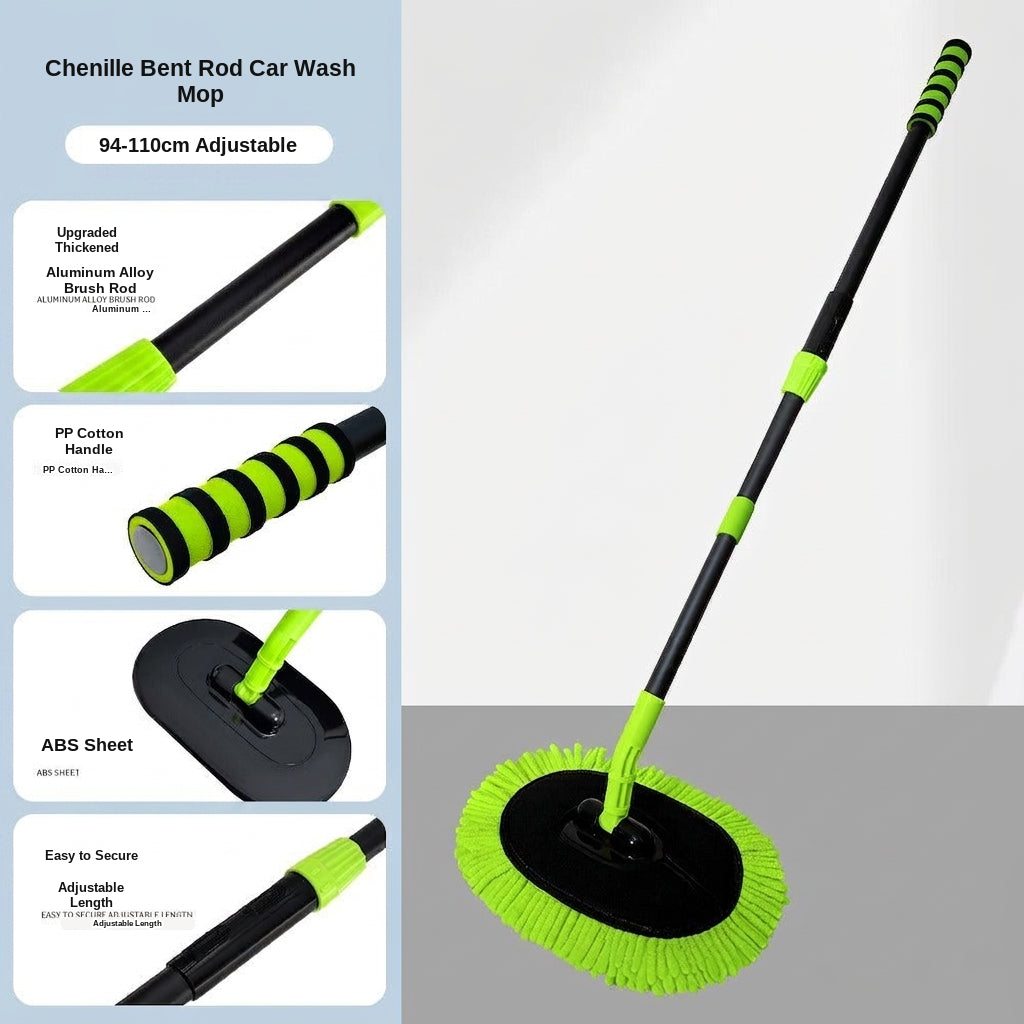 Car wash mop, car wash brush, car brush bristles, retractable long rod, retractable car wash brush cleaning tool