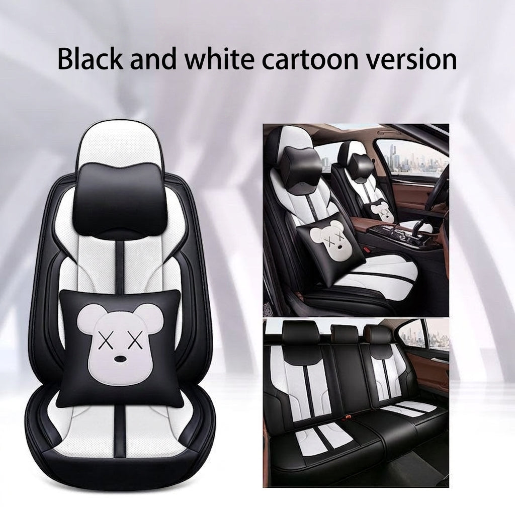 The new car seat cushion fully surrounds full pictorial cartoon cute four-season universal five-seat seat cover, directly supplied and shipped from the manufacturer