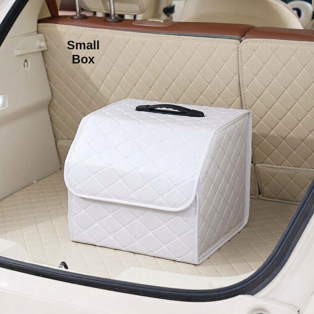 Car trunk storage box, leather multifunctional foldable storage box, storage box, storage box, car interior accessories