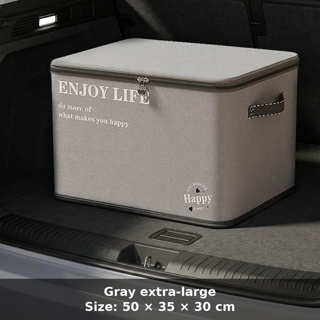 Car trunk storage box, foldable cartoon storage box, large-capacity car storage box, portable organizer box