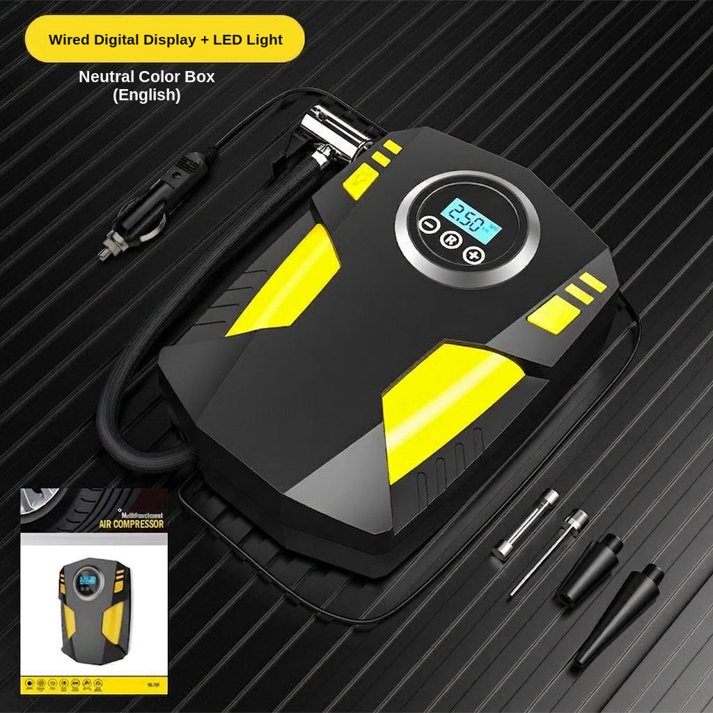 Car air pump digital display portable electric 12v tire inflator multi-function vehicle car air pump
