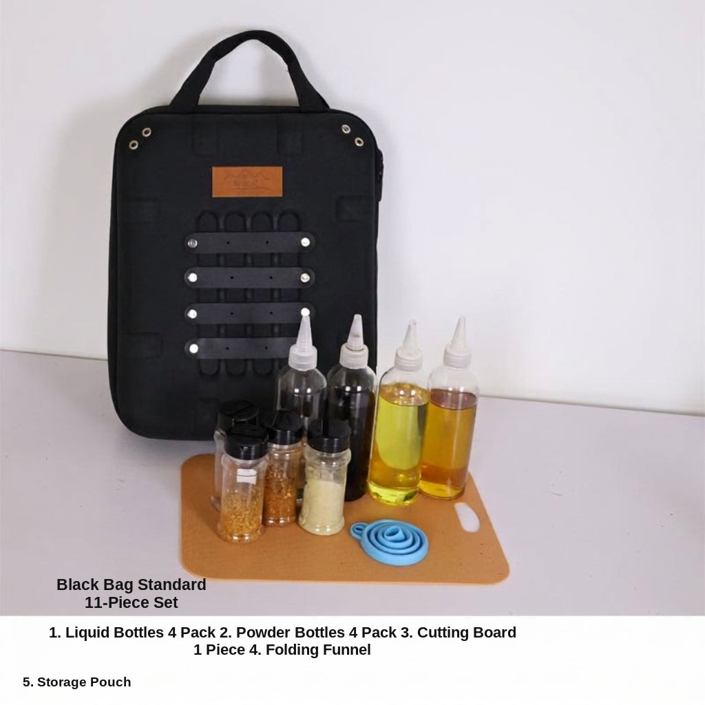 Outdoor portable seasoning knife set storage bag, camping and outdoor cooking bag, self-driving kitchen equipment set, EVA hard bag