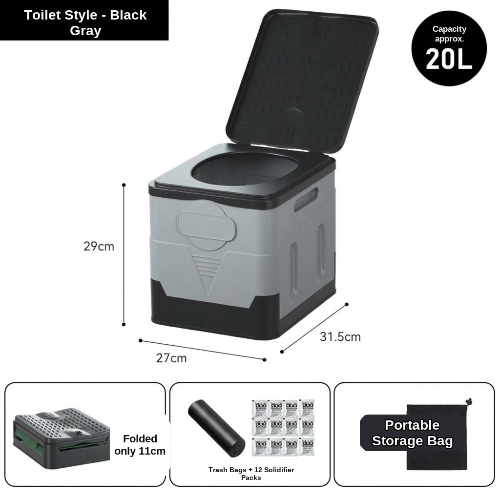[In Stock Wholesale] Foldable Toilet, Foldable Portable Toilet, Outdoor Camping Van-mounted Toilet, Emergency Toilet