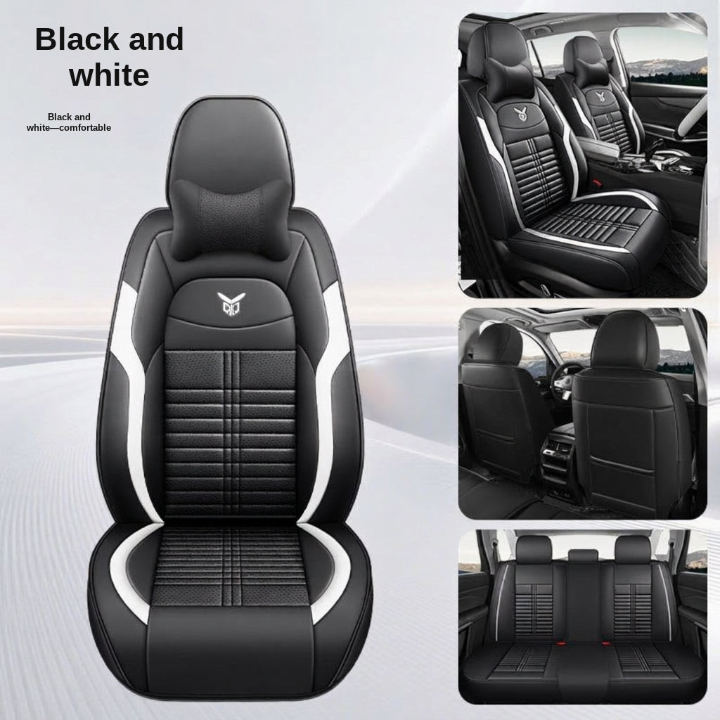 Cross-border car seat cushions with a light luxury, premium feel, all-around car seat cushions, all-season universal, simple, breathable, stain-resistant, and stain-resistant