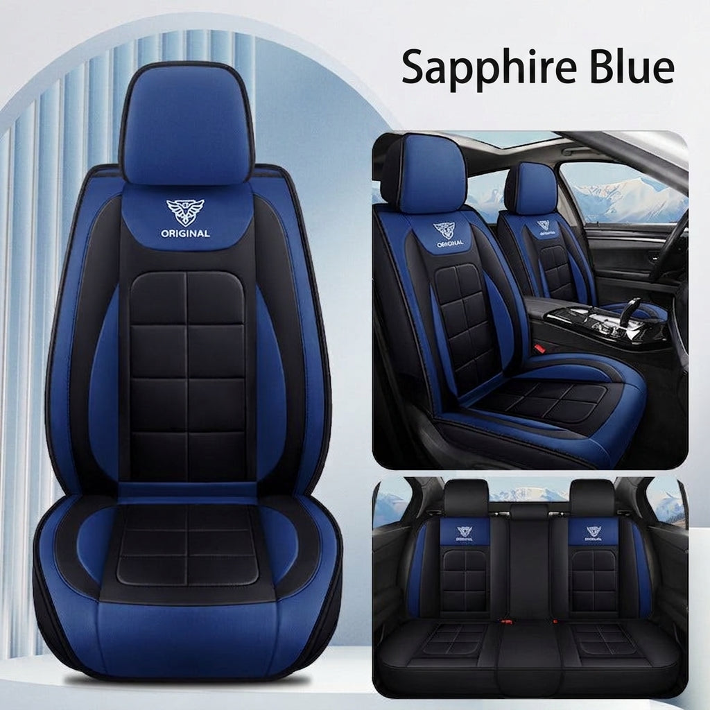 The five-seater car seat cushion is fully surrounded by the all-season universal leather seat cover, which is wear-resistant, dirt-resistant and breathable