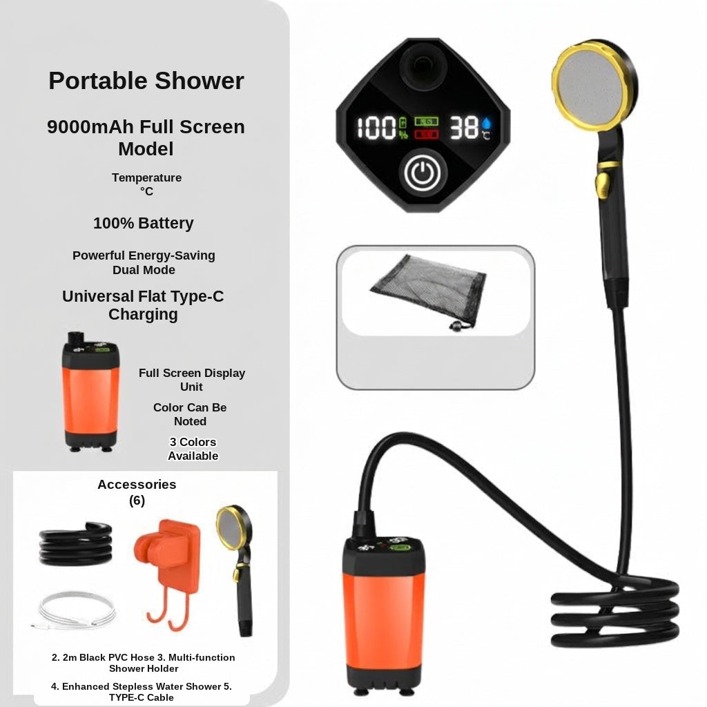 Portable Shower - Rechargeable Battery Powered