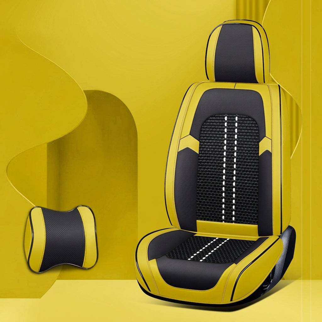 New fully surroundable car seat set, Napa leather car seat cushion, five-seat leather ice silk car seat cushion, universal split type