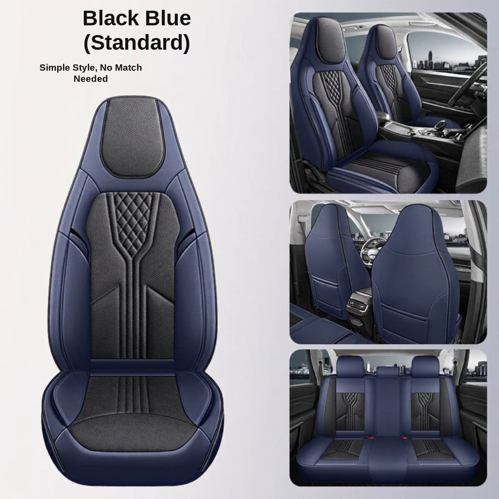 3D Nappa leather car full-coverage integrated headrest cover, all-season universal sports seat cover, leather seat cushion manufacturer wholesale