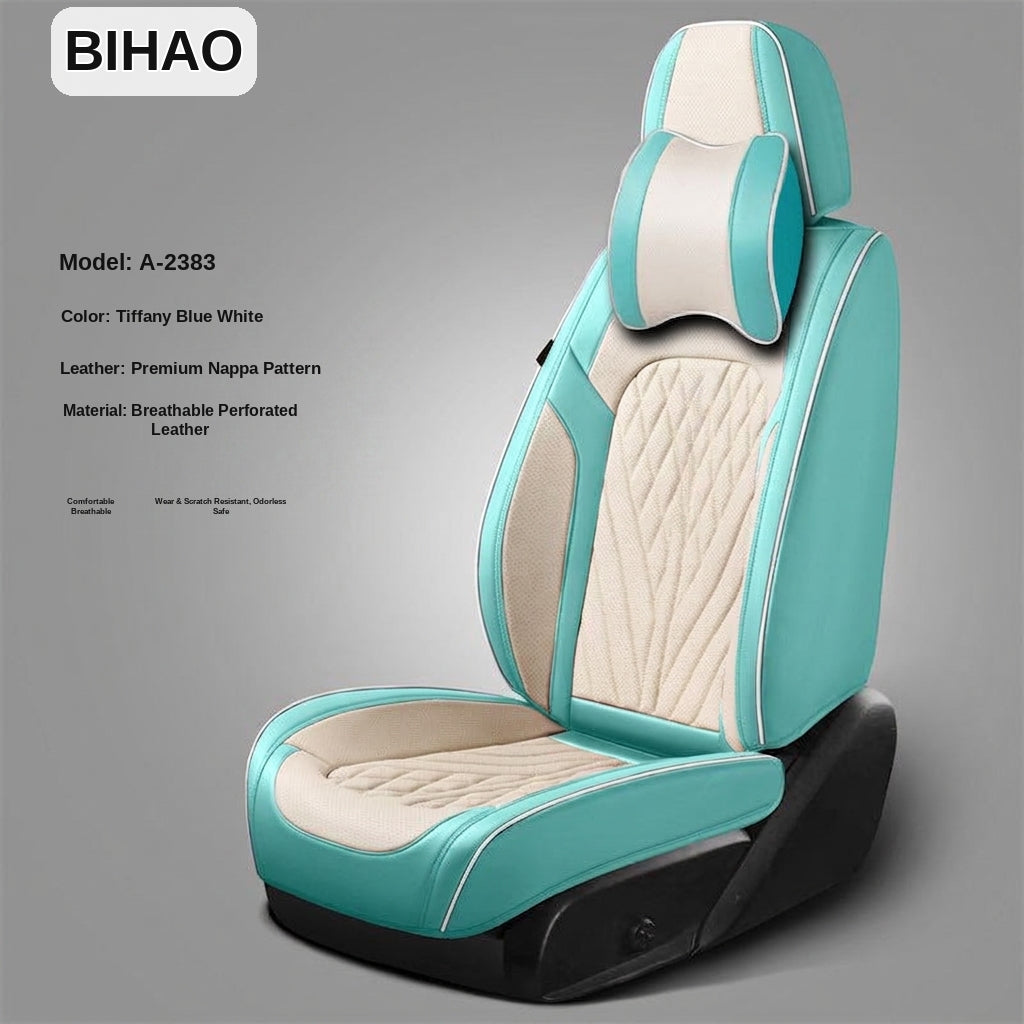 Car seat cushion Nappa leather breathable all-season universal seat cover, full-coverage high-end seat cushion car seat protective cover