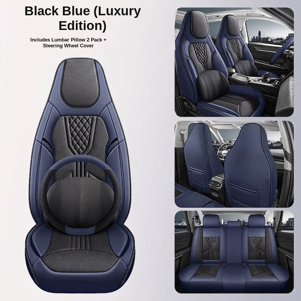 3D Nappa leather car full-coverage integrated headrest cover, all-season universal sports seat cover, leather seat cushion manufacturer wholesale