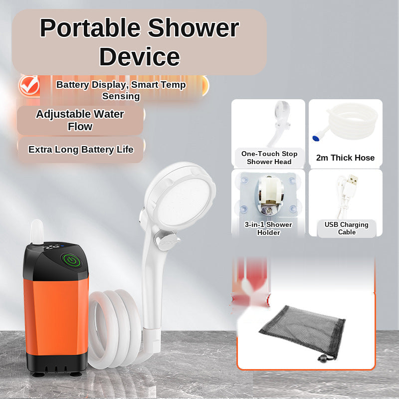 Portable Shower - Rechargeable Battery Powered