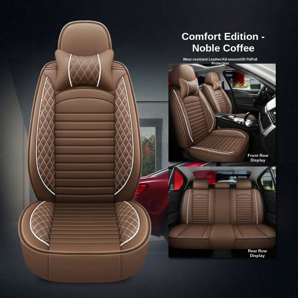 New all-season universal cartoon car seat cushion wholesale, premium feel, full leather, full coverage for small passenger car seat cushions