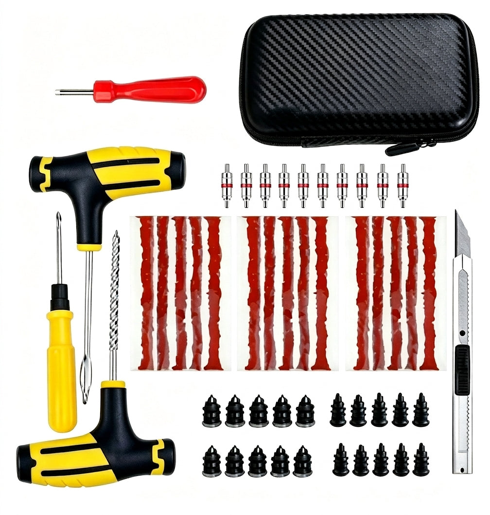 Tire Repair Kit - 61-Piece Emergency Tool Set