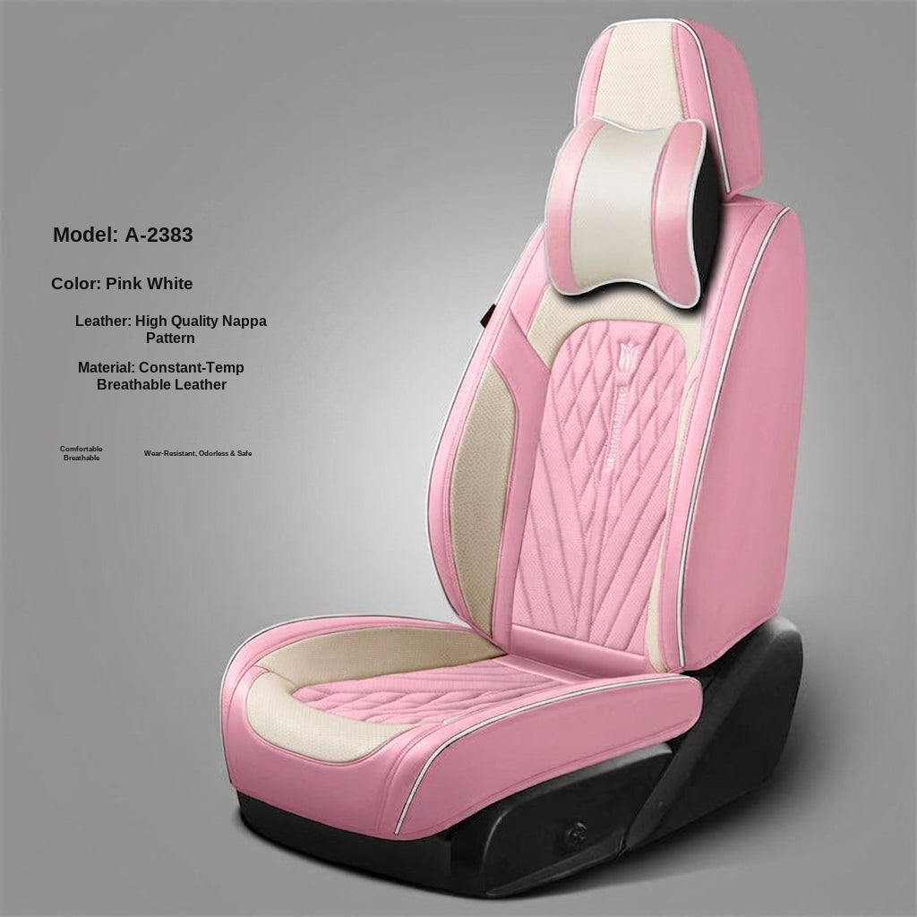 Car seat cushion Nappa leather breathable all-season universal seat cover, full-coverage high-end seat cushion car seat protective cover