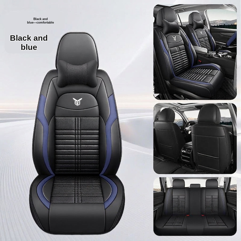 Cross-border car seat cushions with a light luxury, premium feel, all-around car seat cushions, all-season universal, simple, breathable, stain-resistant, and stain-resistant