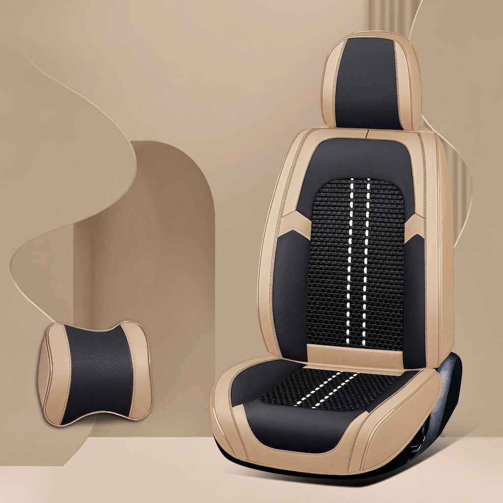 New fully surroundable car seat set, Napa leather car seat cushion, five-seat leather ice silk car seat cushion, universal split type