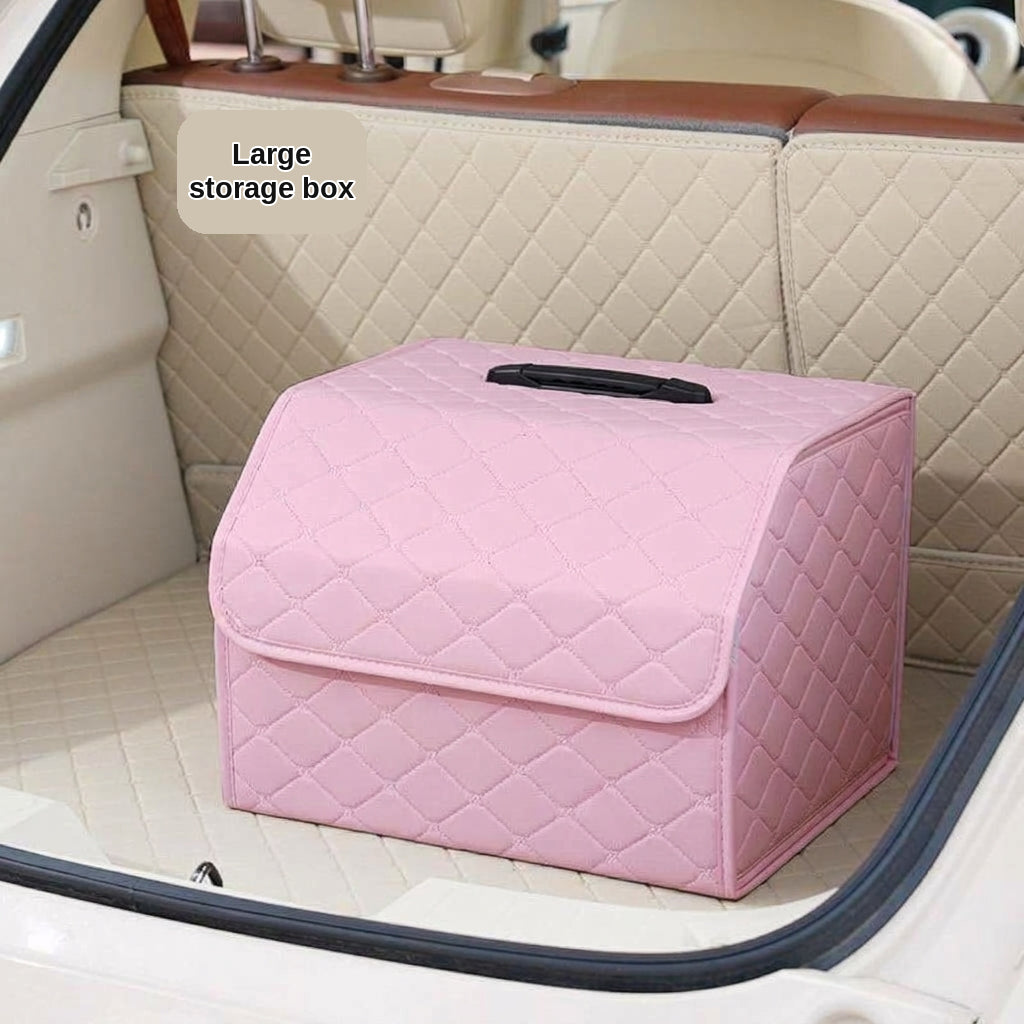 Car trunk storage box, leather multifunctional foldable storage box, storage box, storage box, car interior accessories