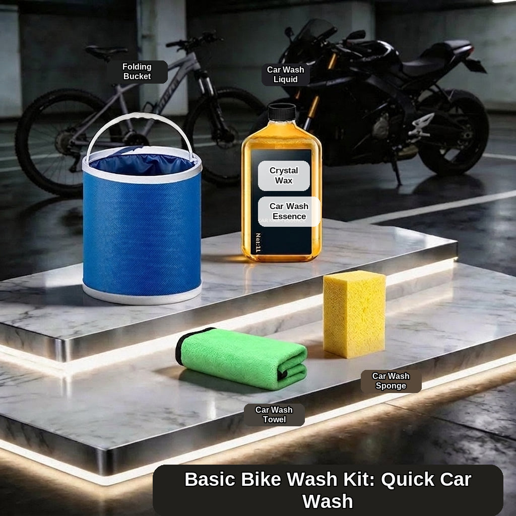 Green Forest Car Wash Tool Complete Set, Household Mop, Car Cleaning Tool, Self-Service Car Brushing Supplies Without Damage