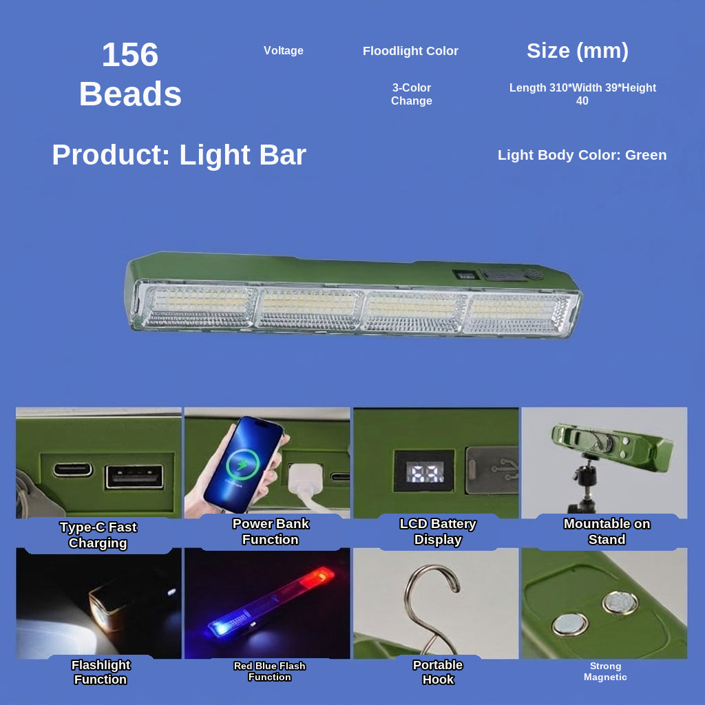 LED Camping Light Tube, Waterproof Tent Lamp