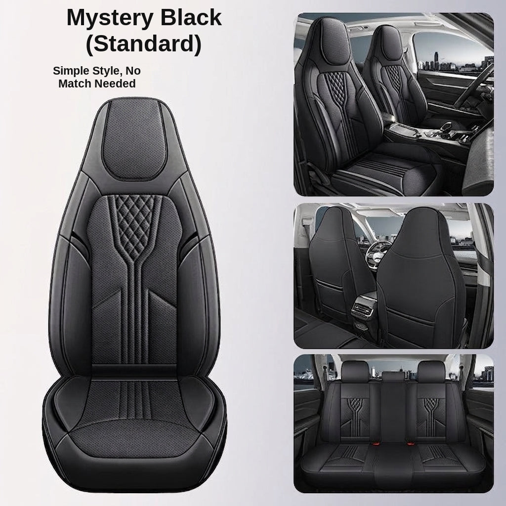 3D Nappa leather car full-coverage integrated headrest cover, all-season universal sports seat cover, leather seat cushion manufacturer wholesale