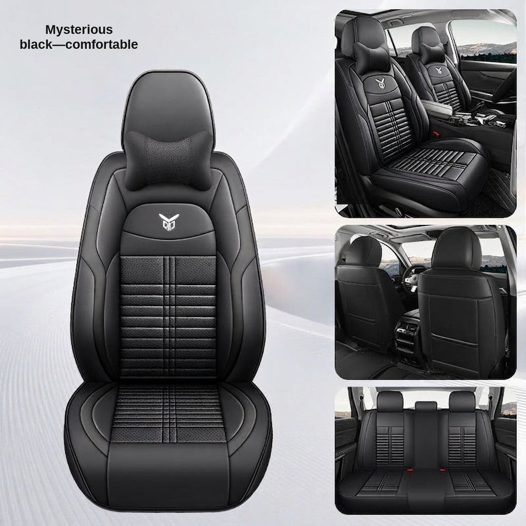 Cross-border car seat cushions with a light luxury, premium feel, all-around car seat cushions, all-season universal, simple, breathable, stain-resistant, and stain-resistant