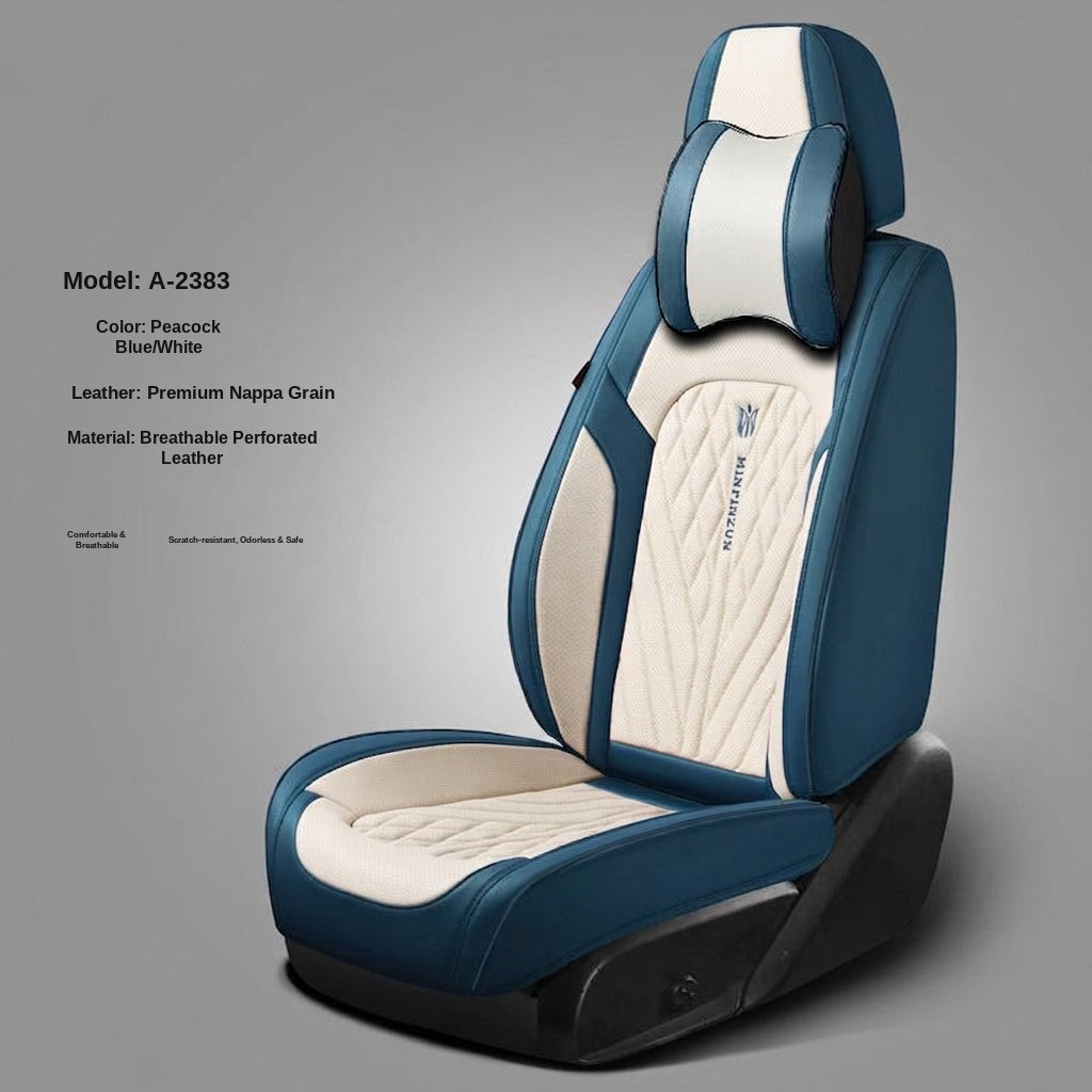 Car seat cushion Nappa leather breathable all-season universal seat cover, full-coverage high-end seat cushion car seat protective cover