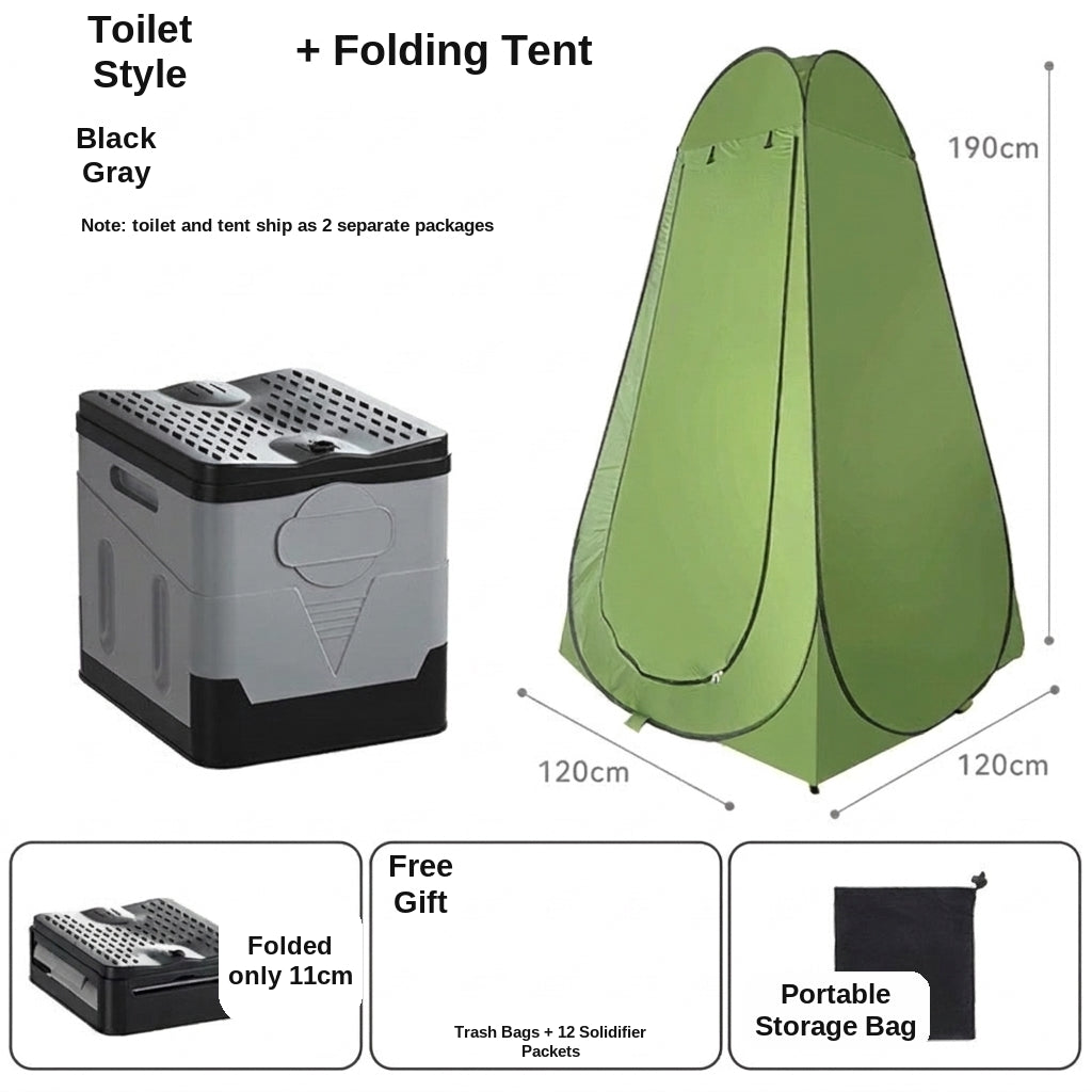 [In Stock Wholesale] Foldable Toilet, Foldable Portable Toilet, Outdoor Camping Van-mounted Toilet, Emergency Toilet