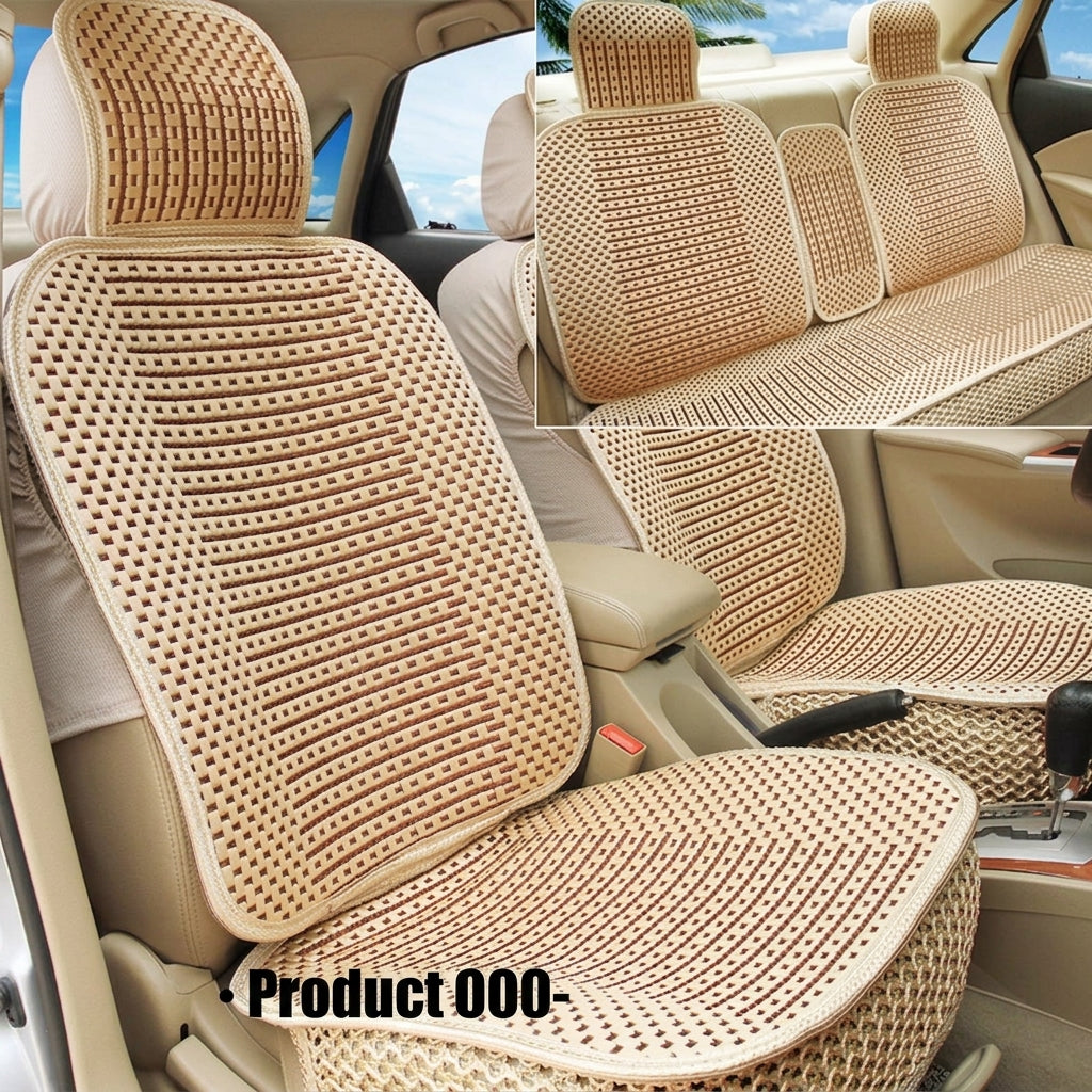 Car seat cushion all-season universal ice silk summer seat cushion full enveloping seat cover car interior seat cushion five seat cover cushion