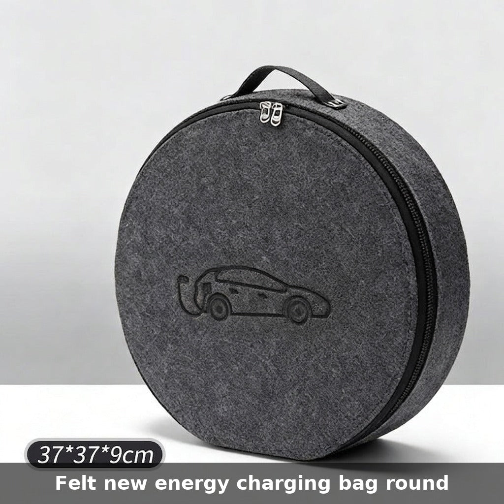 Car charging cable storage bag, new energy charging gun storage bag, car trunk handbag, custom logo