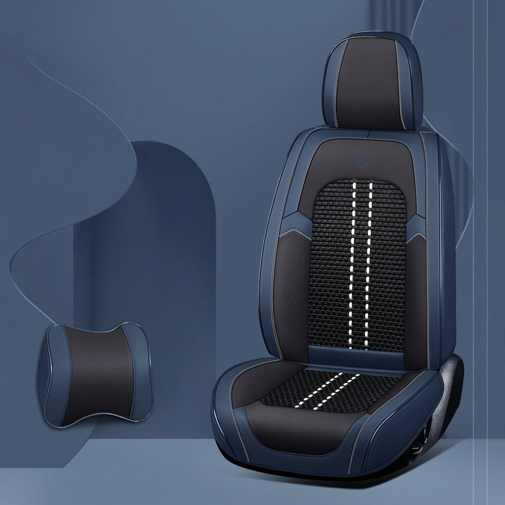 New fully surroundable car seat set, Napa leather car seat cushion, five-seat leather ice silk car seat cushion, universal split type