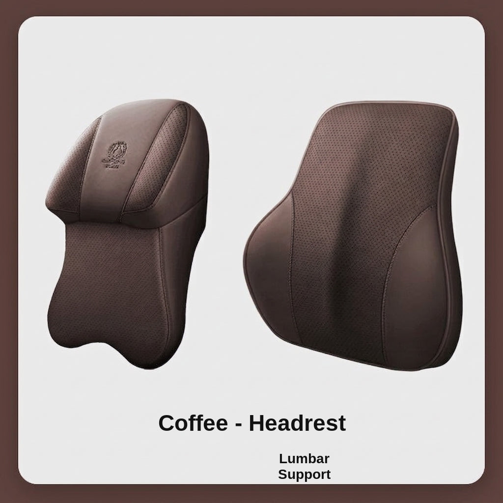 [Full leather on both sides] aviation-grade car neck pillow, memory foam, neck pillow, neck pillow in the car, car seat, neck pillow