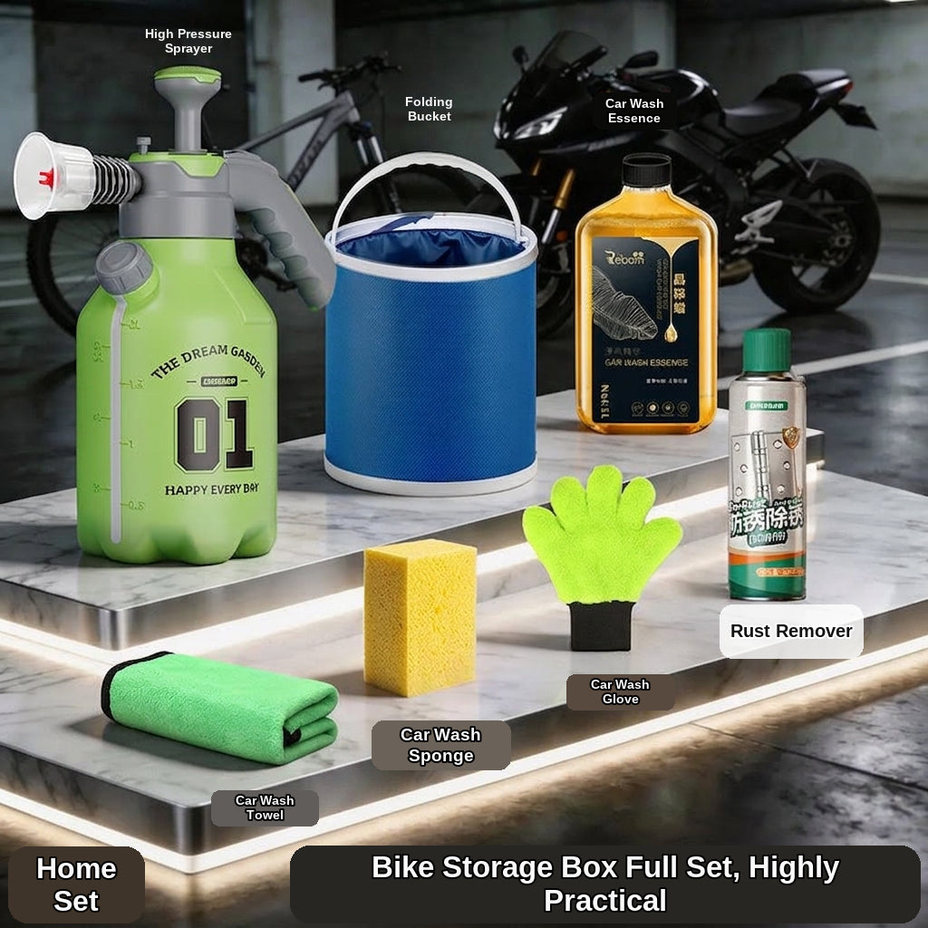 Green Forest Car Wash Tool Complete Set, Household Mop, Car Cleaning Tool, Self-Service Car Brushing Supplies Without Damage