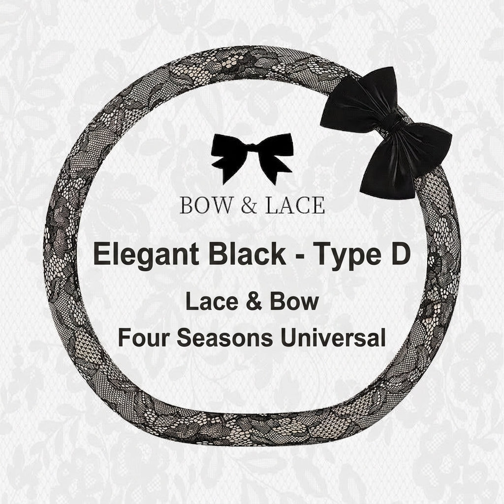 Lace car steering wheel cover, anti-slip decoration, all-season universal one-piece dropshipping, cross-border e-commerce trending sporty style